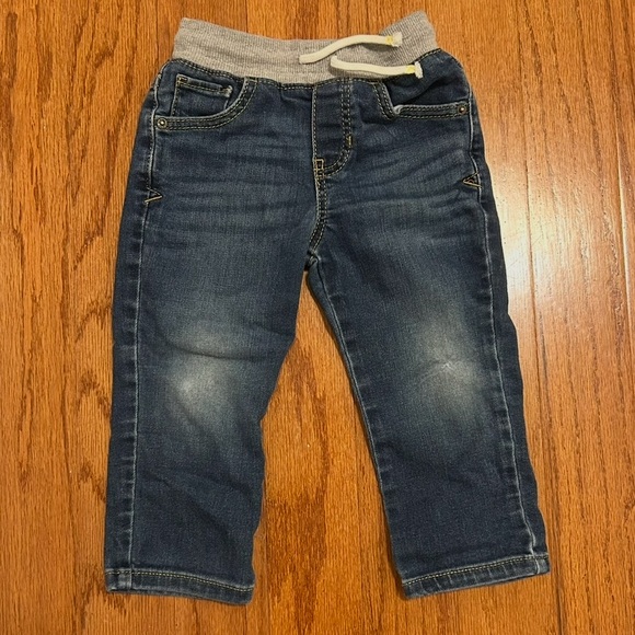 Cat & Jack Toddler Straight Fit Denim Joggers Size 2T Medium Wash - Picture 3 of 6